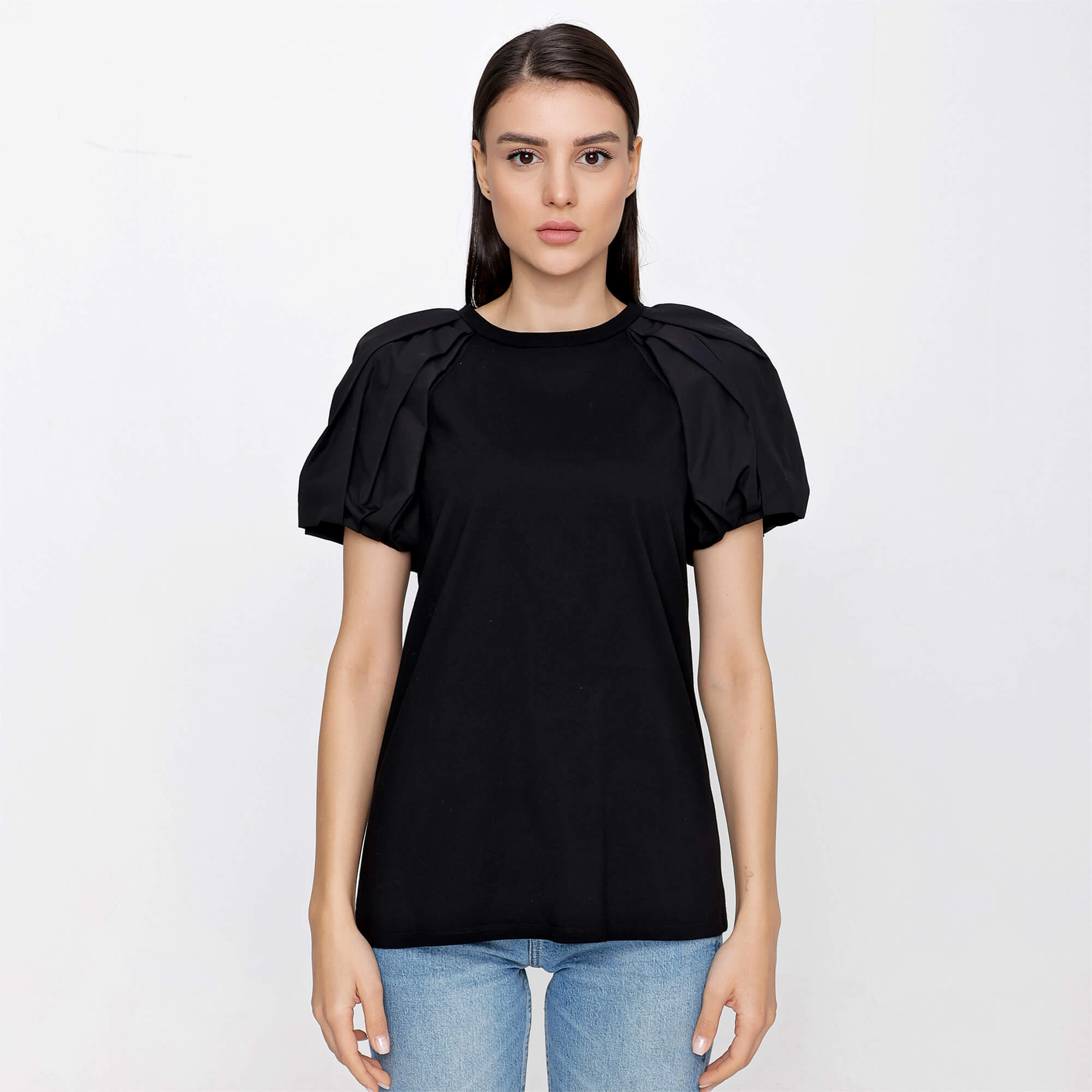 Alexander McQueen - Black Cotton & Poplin T-shirt